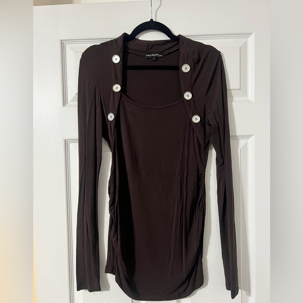 Brown Long Sleeve Top